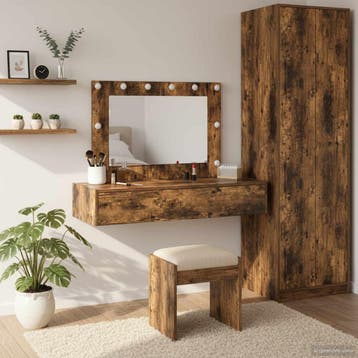 vidaXL Kaptafel Bruin 100 x 40 x 70 cm Bewerkt hout, Verzenden