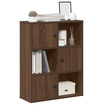 vidaXL Boekenkast 60x24x76,5 cm bewerkt hout bruin, Huis en Inrichting, Verzenden, Nieuw