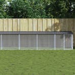 vidaXL Kippenhok met dak 803x98x90 cm gegalvaniseerd staal, Verzenden