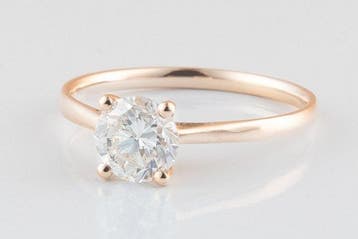 Zonder minimumprijs - Ring - 14 karaat Roségoud - 1.00ct., Nieuw