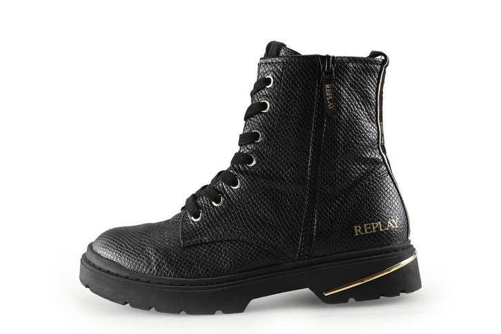 Replay Veterboots in maat 36 Zwart, Kleding | Dames, Schoenen, Zwart, Zo goed als nieuw, Overige typen, Verzenden