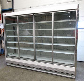 Wandkoeling met 4 deuren, B258 x D78 x H205cm, zonder motor, Nieuw
