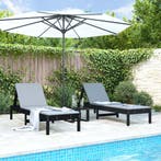 vidaXL Ligbedden 2 st 199,5x60x74 cm massief grenenhout, Verzenden, Nieuw