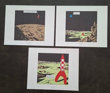 Tintin - 18 Lithographies Scènes des Albums Tintin - 18, Nieuw
