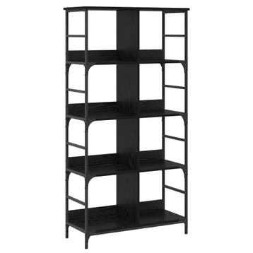 vidaXL Boekenplank Zwart eiken 78,5 x 33 x 153 cm metaal PB, Verzenden, Nieuw