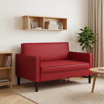 vidaXL XXL fauteuil Bordeauxrood Kunstleer, Verzenden