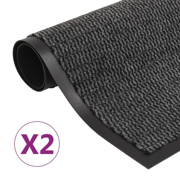 vidaXL Droogloopmatten 2 st rechthoekig getuft 60x90 cm, Jardin & Terrasse, Paillassons, Envoi