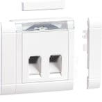 Hager RJ45 Prise Modulaire Set De Fixation Avec Capot Cadre, Verzenden