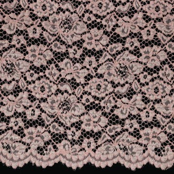 10 meter kant stof - Lichtroze - 100% polyester, Verzenden, 120 cm of meer, Roze, Kant
