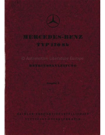 1952 MERCEDES BENZ TYPE 170 SB INSTRUCTIEBOEKJE DUITS, Ophalen of Verzenden