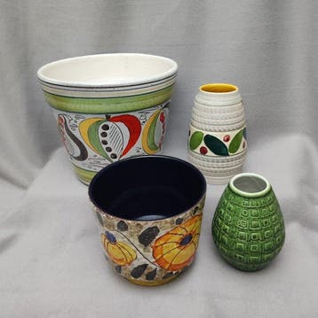 Blumentopf - Vaas (4) - Creamware, Klei, Terracotta -