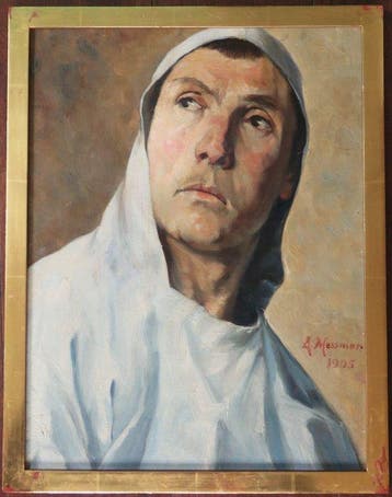 August Messmer (1865-1946) - Der weiße Mönch, Antiquités & Art