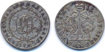 10 Kreuzer 1763 Hanau muntenberg: Wilhelm Ix (i ), 1760-1821, Verzenden, België