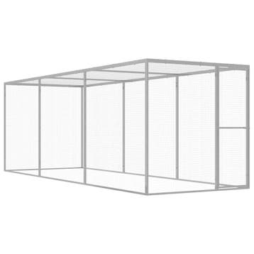 vidaXL Kattenkooi 4,5x1,5x1,5 m gegalvaniseerd staal, Dieren en Toebehoren, Verzenden, Nieuw