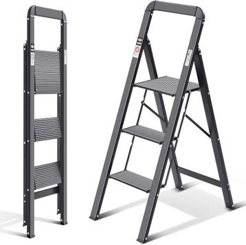 Kingrack Trapladder 3 treden: 34% korting retour deal!, Doe-het-zelf en Bouw, Verzenden, Trap, Zo goed als nieuw, Opvouwbaar of Inschuifbaar