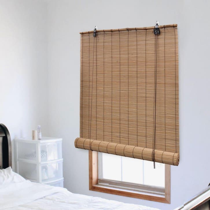 vidaXL Rolgordijn 140x220 cm bamboe bruin, Huis en Inrichting, Stoffering | Gordijnen en Lamellen, Nieuw, Verzenden