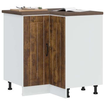 vidaXL Keuken hoekonderkast Lucca bewerkt hout gerookt, Verzenden, Nieuw