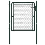 vidaXL Tuinpoort staal 100x75 cm groen, Verzenden, Nieuw