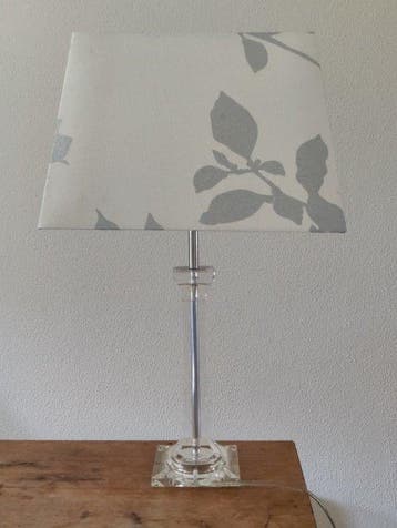 Lampadaire - Plexiglas, Chrome - Lampe de table élégante,