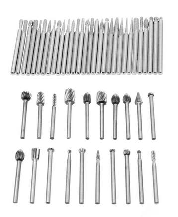 Set van 50 (dremel) freesjes en raspen, 3.175 mm, Doe-het-zelf en Bouw, Verzenden, Nieuw
