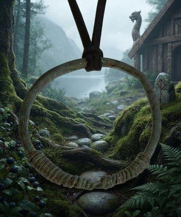 Viking periode Brons Hangerring. In goede staat. (Zonder