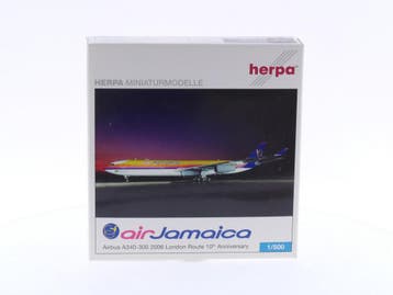 Schaal 1:500 Herpa 507110 Air Jamaica - Airbus A340-300 R..., Ophalen of Verzenden, Gebruikt