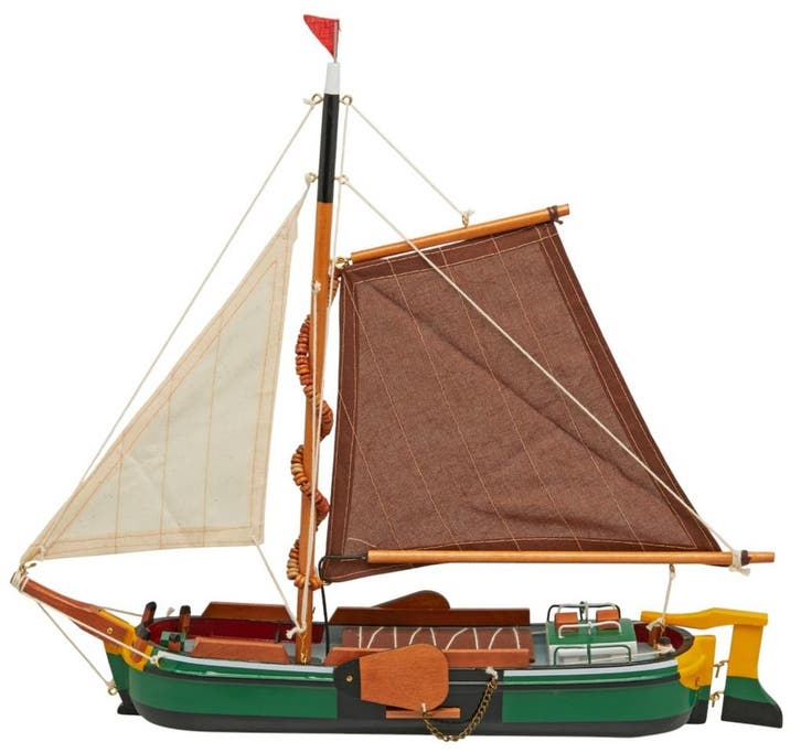 Skutsje Model 38cm Groen, Hobby & Loisirs créatifs, Modélisme | Bateaux & Navires, Enlèvement ou Envoi