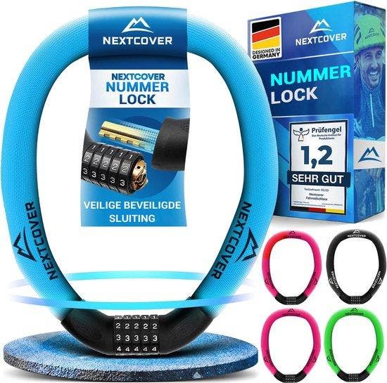 2dekans | Nextcover Cijferslot Fietsslot Safesecure - met, Fietsen en Brommers, Fietsaccessoires | Overige Fietsaccessoires, Ophalen of Verzenden
