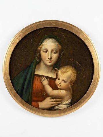 Raffaello Sanzio (1483-1520), Naar - Madonna col Bambino