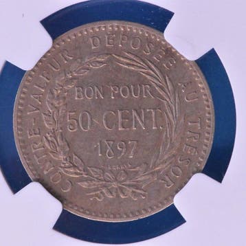 Martinique. 50 Centimes 1897. NGC AU55 (Zonder minimumprijs)