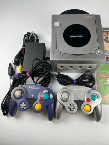 Nintendo - Nintendo GameCube Console Silver Indigo Clear