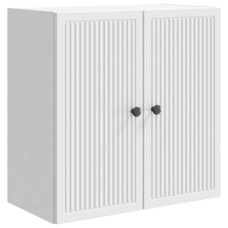 vidaXL Wandkast Wit 59 x 31 x 60 cm Bewerkt hout, Huis en Inrichting, Kasten | Overige, Nieuw, Verzenden