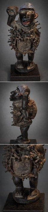 Prachtige statuette NKISI NKONDI BAKONGO - Prachtige