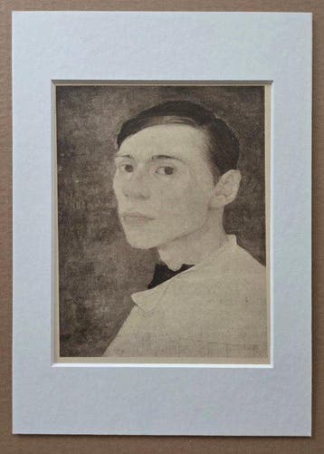 Jan Mankes (1889-1920) - Zelfportret., Antiek en Kunst