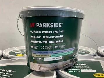 Veiling - 10x Matte muur- en plafondverf - 11 ltr - wit, Nieuw