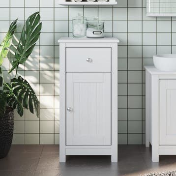 vidaXL Badkamerkast BERG 40x34x80 cm massief grenenhout wit, Verzenden