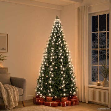 vidaXL Kerstboomverlichting met 250 LEDs koudwit net 250 cm, Verzenden