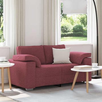 vidaXL Loveseat Wijnrood 160 cm Stof, Verzenden, Nieuw