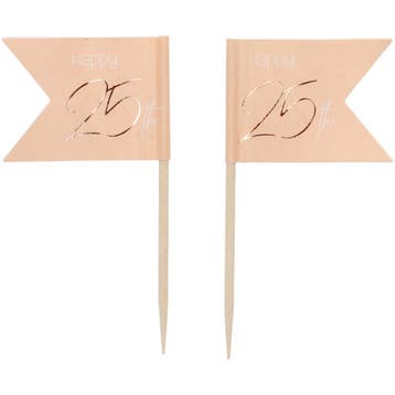 Prikkers 25 Jaar Rose Goud 6,5cm 36st, Verzenden