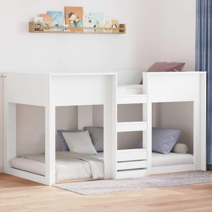 vidaXL Stapeld bed voor kids Wit 80 x 200 cm Bewerkt hout, Maison & Meubles, Chambre à coucher | Lits, Envoi
