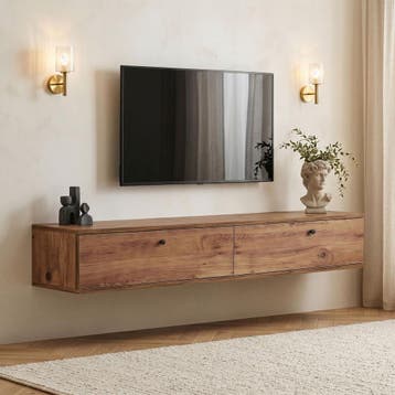 Evila TV-meubel - Houtkleurig - Nieuw/Ongebruikt -, Verzenden, 150 tot 200 cm, Nieuw, Scandinavisch
