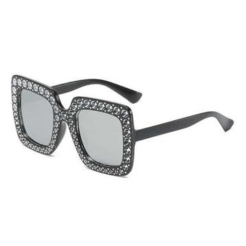 Oversized Mozaïek Zonnebril voor Dames - Retro Catwalk Bril, Verzenden, Nieuw