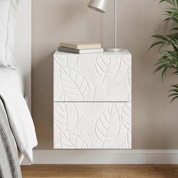 vidaXL Muurbevestigde Nachttafel Hoogglans Wit 34,5 x 33 x, Huis en Inrichting, Slaapkamer | Nachtkastjes, Verzenden, Nieuw