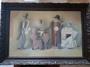 Zdenek Cervinka (1928-2016) - Masopustni kvartet, Antiek en Kunst, Kunst | Schilderijen | Modern