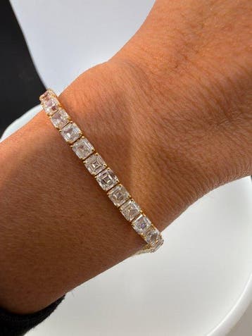 Armband - 14 karaat Geel goud - 12.82ct. tw. Diamant, Handtassen en Accessoires, Nieuw
