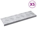 vidaXL Trap Tread Rechthoekig 5 pcs Zilver 60 x 18 x 2,5 cm, Verzenden, Nieuw