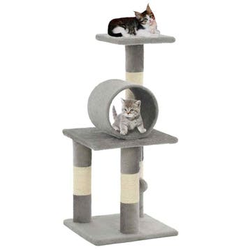 vidaXL Kattenkrabpaal met sisal krabpalen 65 cm grijs, Verzenden