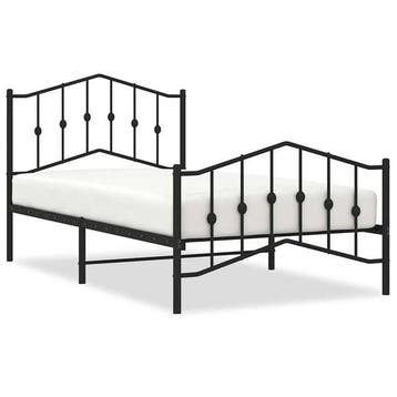 Bedframe 100x190cm - Stevig & industrieel voor je kot! -29%, 100 cm, Eenpersoons, Verzenden, Zwart