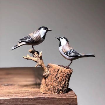 Decoratief ornament - Houten vogelbeeld