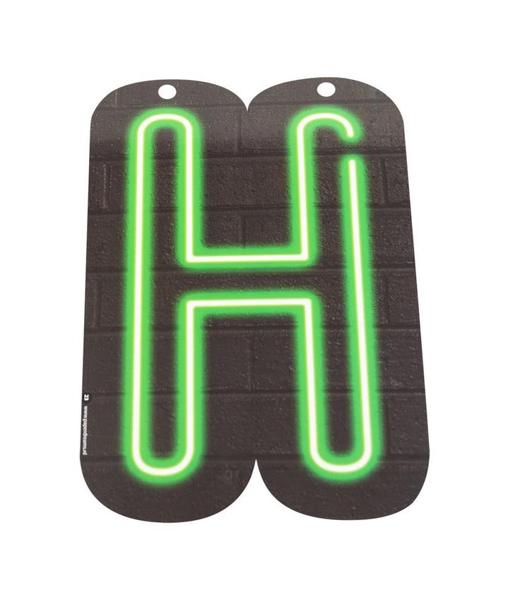 Neon Letter H 24cm, Hobby en Vrije tijd, Feestartikelen, Nieuw, Verzenden